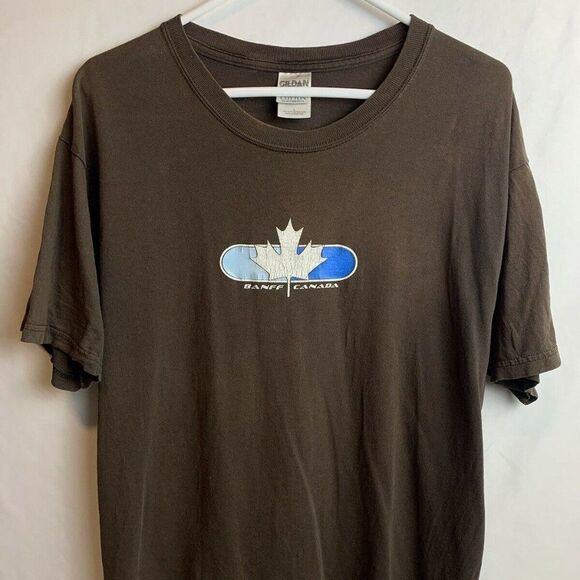 Gildan Other - Vintage Banff Canada Maple Leaf Brown T-Shirt Men’s Size Large